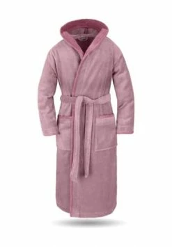 Auslauf 😀 Normani® Unisex Baumwoll-Bademantel Rob Rosa/ Hellrosa 🥰