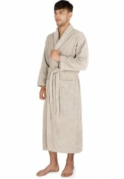 Alternative view of Bestes Angebot ⌛ Normani® Unisex Baumwoll-Bademantel 450 G/m² Flee Beige ????
