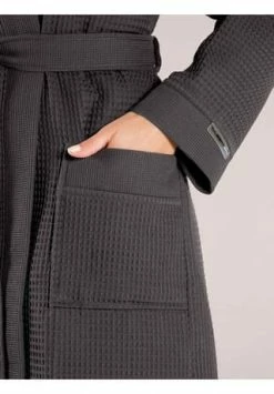Am billigsten 🤩 TAUBERT Damen Piquée Bademantel Mit Kapuze Länge 100cm Anthra ✔️ -SCHIESSER SHOP unnamed file 1056