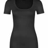 Großhandel 🎁 HANRO Unterhemd, Baumwolle, Rundhalsausschnitt, Für Damen 0019/ BLACK 👏 -SCHIESSER SHOP unnamed file 1134