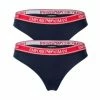 Bestpreis 🔔 EMPORIO ARMANI Damen Brazilian Briefs, 2er Pack - Slips, Stretch Cotton, Einfarbig Marine 🎁 -SCHIESSER SHOP unnamed file 32