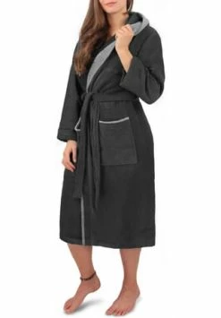 Budget 👍 Normani® Unisex Baumwoll-Bademantel Rob Schwarz/ Grau 🌟 14 Budget 👍 Normani® Unisex Baumwoll-Bademantel Rob Schwarz/ Grau 🌟 -SCHIESSER SHOP unnamed file 433