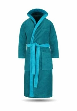 Billig 🔔 Normani® Bademantel Two-Tone Petrol/ Türkis 🥰