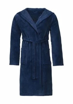 Angebote 🛒 VOSSEN® Bademantel Unisex Kurzmantel Mit Kapuze Texas Winternight - 476 Blau ✨