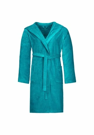 Neu ⌛ VOSSEN® Bademantel Unisex Kurzmantel Mit Kapuze Texas Lagoon - 589 Blau ???? 4 Neu ⌛ VOSSEN® Bademantel Unisex Kurzmantel Mit Kapuze Texas Lagoon - 589 Blau ???? – Bild 2