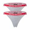 Besorgen 🥰 EMPORIO ARMANI Damen String, 2er Pack - T-Thong, Stretch Cotton, Logo, Einfarbig Grau 🎁 -SCHIESSER SHOP unnamed file 56