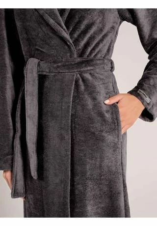 Großhandel 😍 TAUBERT Damen Bademantel Mit Schalkragen, Länge 130cm Bamboo Anthra 👏 6 Großhandel 😍 TAUBERT Damen Bademantel Mit Schalkragen, Länge 130cm Bamboo Anthra 👏 – Bild 4