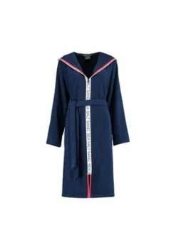 Am billigsten 🛒 Cawö Bademantel Damen Reißverschluss Mit Kapuze Sea Salt Sand 3102 Navy - 133 Blau 💯