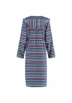 Alternative view of Billig ???? Cawö Bademantel Damen Kapuze Streifen 3344 Blau-multicolor - 12 Bunt ❤️