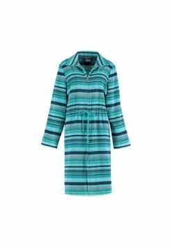 Angebote 🔥 Cawö Bademantel Damen Kurzmantel Mit Reißverschluss Reißverschluss 2216 Aqua - 44 Blau ❤️